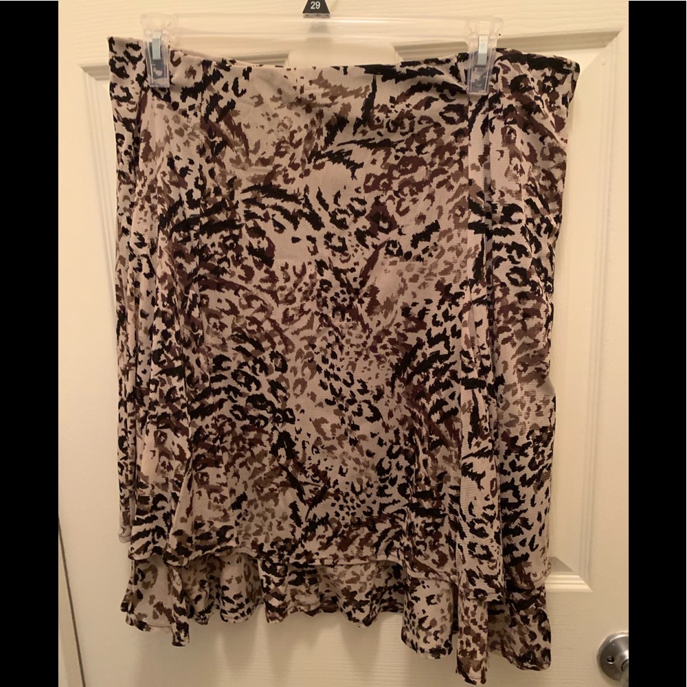 212 Collection Animal Print Skirt - Size XL